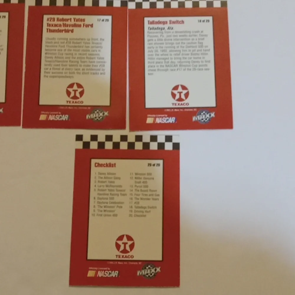 Davey Allison Nascar Driver Collectible Trading Cards Set 21